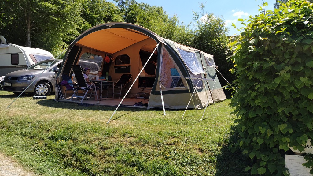 Erster Aufbau in der Eifel